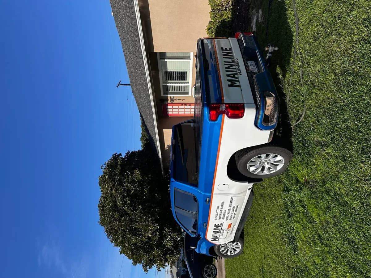 Mainline Plumbing work vehicle fully equipped